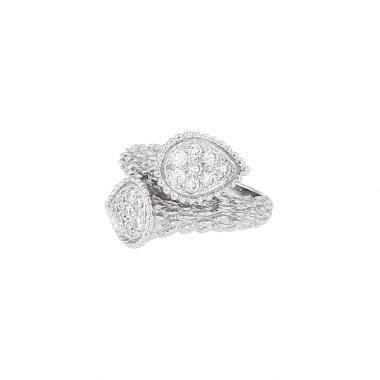 Bague Boucheron Serpent Bohème Toi & Moi motif S en or blanc et diamants