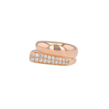 Bague Fred Success grand modèle en or rose et diamants