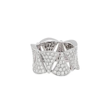 Bague semi-articulée Bulgari Diva's Dream en or blanc et diamants