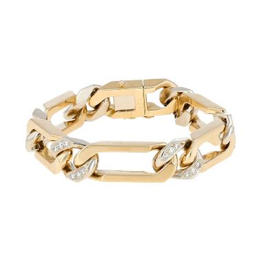 Bracelet années 1980 Van Cleef & Arpels  en or jaune, or blanc et diamants