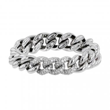Bracelet Pomellato Catene en or blanc et diamants