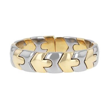 Bracelet semi-rigide Bulgari  en or jaune et acier