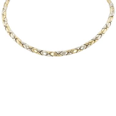 Collier années 1990 Cartier Rumba en or jaune et or blanc