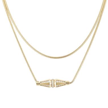 Collier Boucheron Jack de Boucheron, Trois Tours en or jaune et diamants