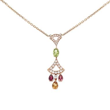 Collier Bulgari Diva's Dream en or rose, pierres fines et diamants