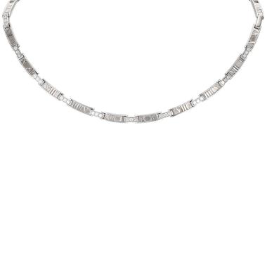 Collier Tiffany & Co Atlas en or blanc et diamants