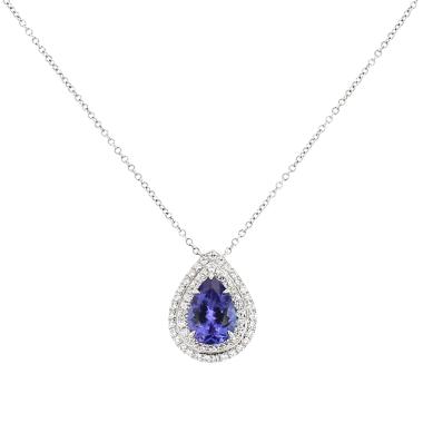 Collier Tiffany & Co Soleste en platine, tanzanite et diamants