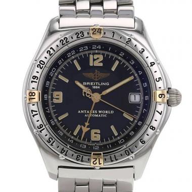Montre Breitling Antares World en acier Ref :  B32047 Vers  1990