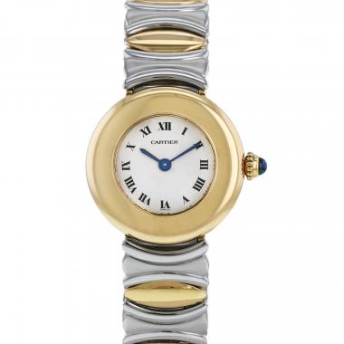 Montre Cartier Colisee en or et acier Ref: Cartier - 1052  Vers 1990