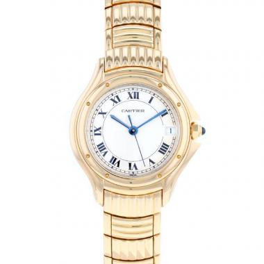 Montre Cartier Cougar en or jaune Ref: Cartier - 11701  Vers 1990