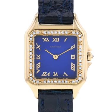 Montre Cartier Panthère Joaillerie moyen modèle  en or jaune Vers 1990