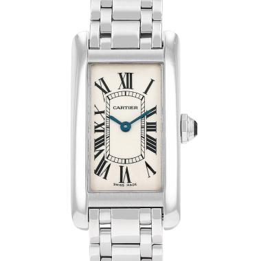 Montre Cartier Tank Américaine en or blanc Ref: Cartier - 2489  Vers 2000