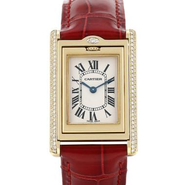 Montre Cartier Tank Basculante en or jaune Ref: Cartier - 2506  Vers 1990