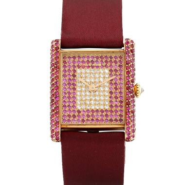 Montre Cartier Tank en or jaune Ref: Cartier - 9603  Vers 1990