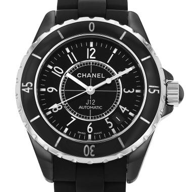 Montre Chanel J12 en céramique noire et acier Vers 2007