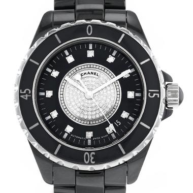 Montre Chanel J12 Joaillerie en céramique noire Vers 2008