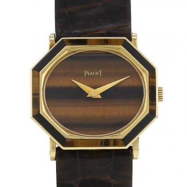 Montre Piaget Vintage Oeil de tigre en or jaune Ref : 93431 Vers 1980