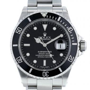 Montre Rolex Submariner Date en acier Ref :  16610 Vers  2001