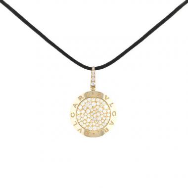 Pendentif Bulgari Bulgari grand modèle en or jaune et diamants