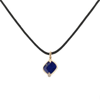 Pendentif Pomellato Ritratto grand modèle en or rose, lapis-lazuli et diamants