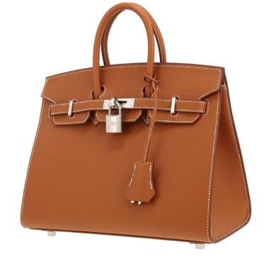 Sac à main Hermès  Birkin 25 cm en cuir epsom gold