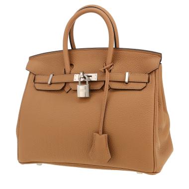 Sac à main Hermès Birkin 25 cm en cuir togo beige Chai