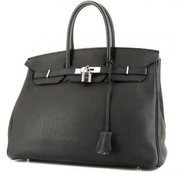 Sac à main Hermès  Birkin 35 cm en cuir togo noir