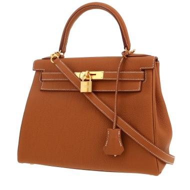 Sac à main Hermès  Kelly 28 cm en cuir togo gold