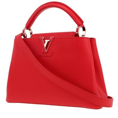 Sac à main Louis Vuitton  Capucines BB en cuir taurillon clémence rouge