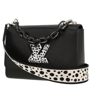 Sac bandoulière Louis Vuitton Twist édition limitée Yayoi Kusama en cuir épi noir